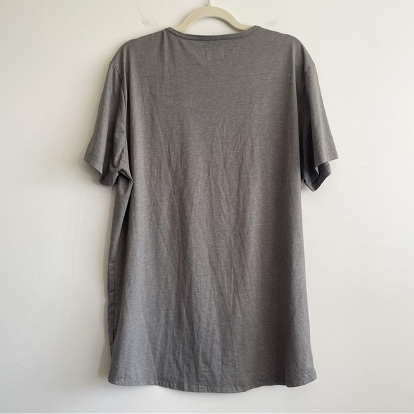 CUTS crew Neck Pocket tee shirt Elongated XXL grey minimalist everyday basic T - Picture 4 of 9